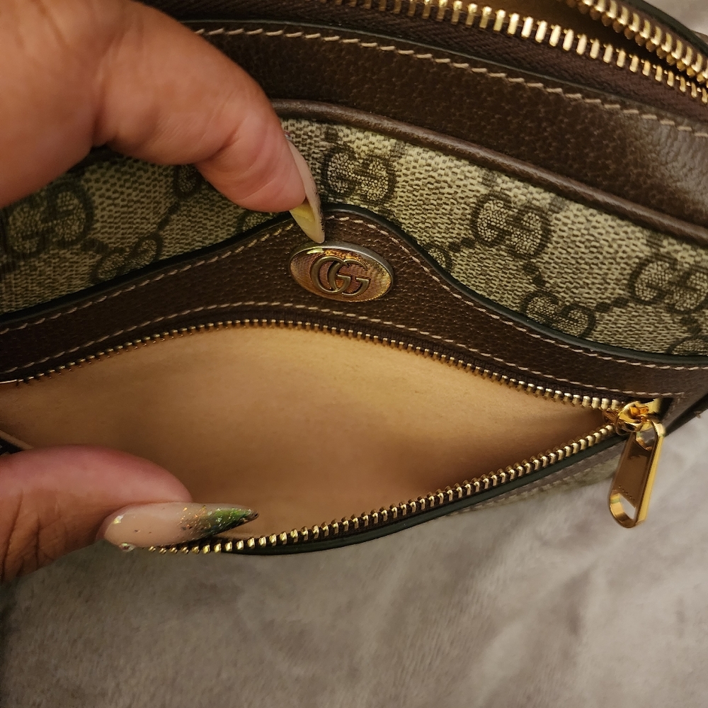 🎉2X HP🎊 Authentic Gucci Ophidia GG Supreme Mini Bag - Picture 9 of 11
